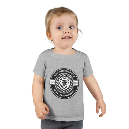 "Jeté Competition Team – Always Keep Dancing" Toddler Dance T-Shirt – Collegiate-Inspired Emblem Graphic Short Sleeve Tee for Kids