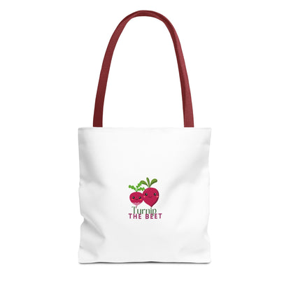 "Turnip the Beet" Canvas Tote Bag – Cute Veggie Graphic Dance-Themed Reusable Bag for Grocery Runs, Dance Class & Everyday Use