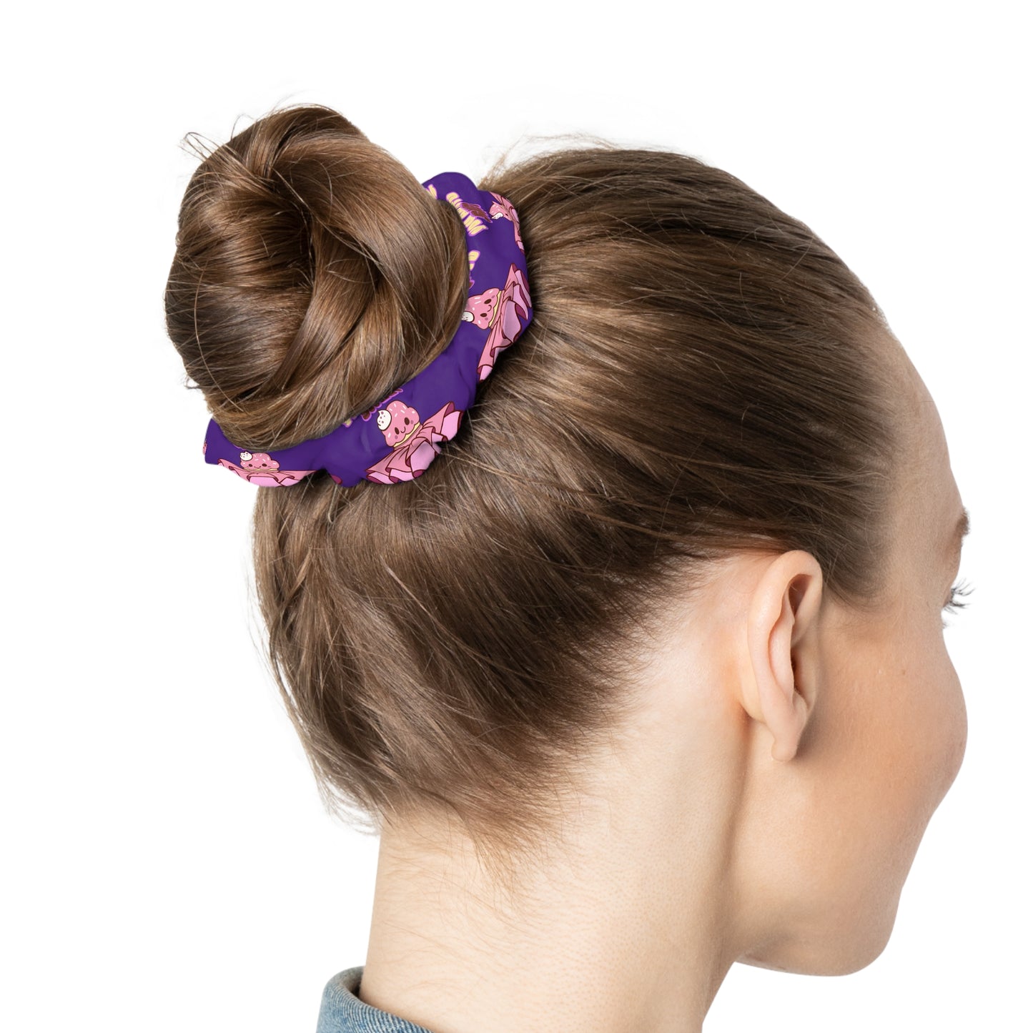 “You Are Tutu Sweet” Scrunchie – Kawaii Cupcake Dance Hair Accessory with Cute Tutu Graphic