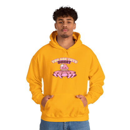 "You Are Tutu Sweet" Unisex Heavy Blend Hooded Sweatshirt – Kawaii Cupcake in Tutu Dance Graphic Hoodie for Adults and Teens
