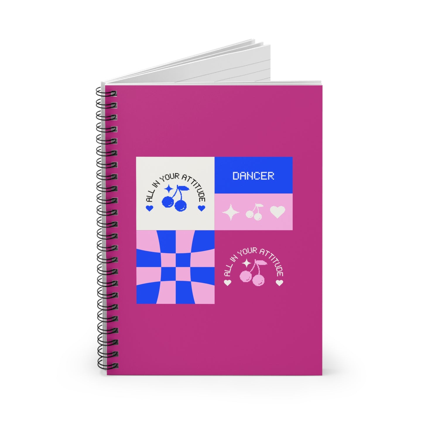 "Dancer – All in Your Attitude" Spiral Notebook – Retro Dance Journal for Confident Dancers, Students & Choreographers