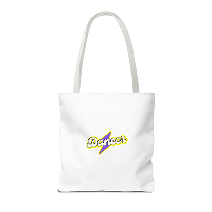 “Dancer” Superhero Graphic Canvas Tote Bag – Bold Dance Tote for Classes, Rehearsals & Everyday Use