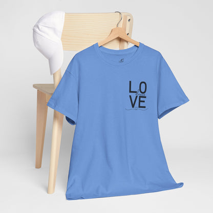 "LOVE Dance" Unisex Heavy Cotton Tee – Script Letter Graphic Dance Lover T-Shirt