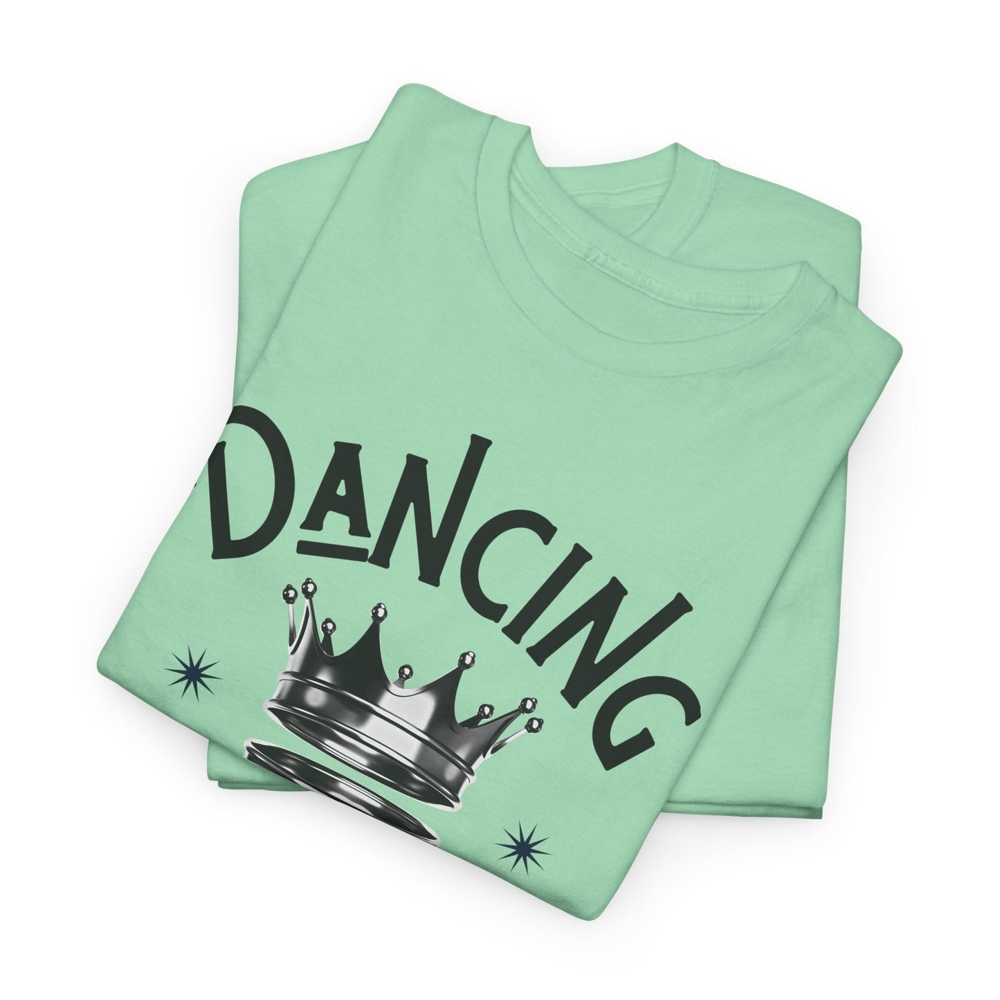 “Dancing Queen" Unisex Heavy Cotton T-Shirt with Crown Graphic – Dance-Inspired Graphic Tee for Adults & Kids