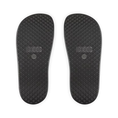 YOUTH SIZES - “Jeté” Official Logo Dance -Inspired Custom Footwear | Youth Sandal Slides with Removable Straps