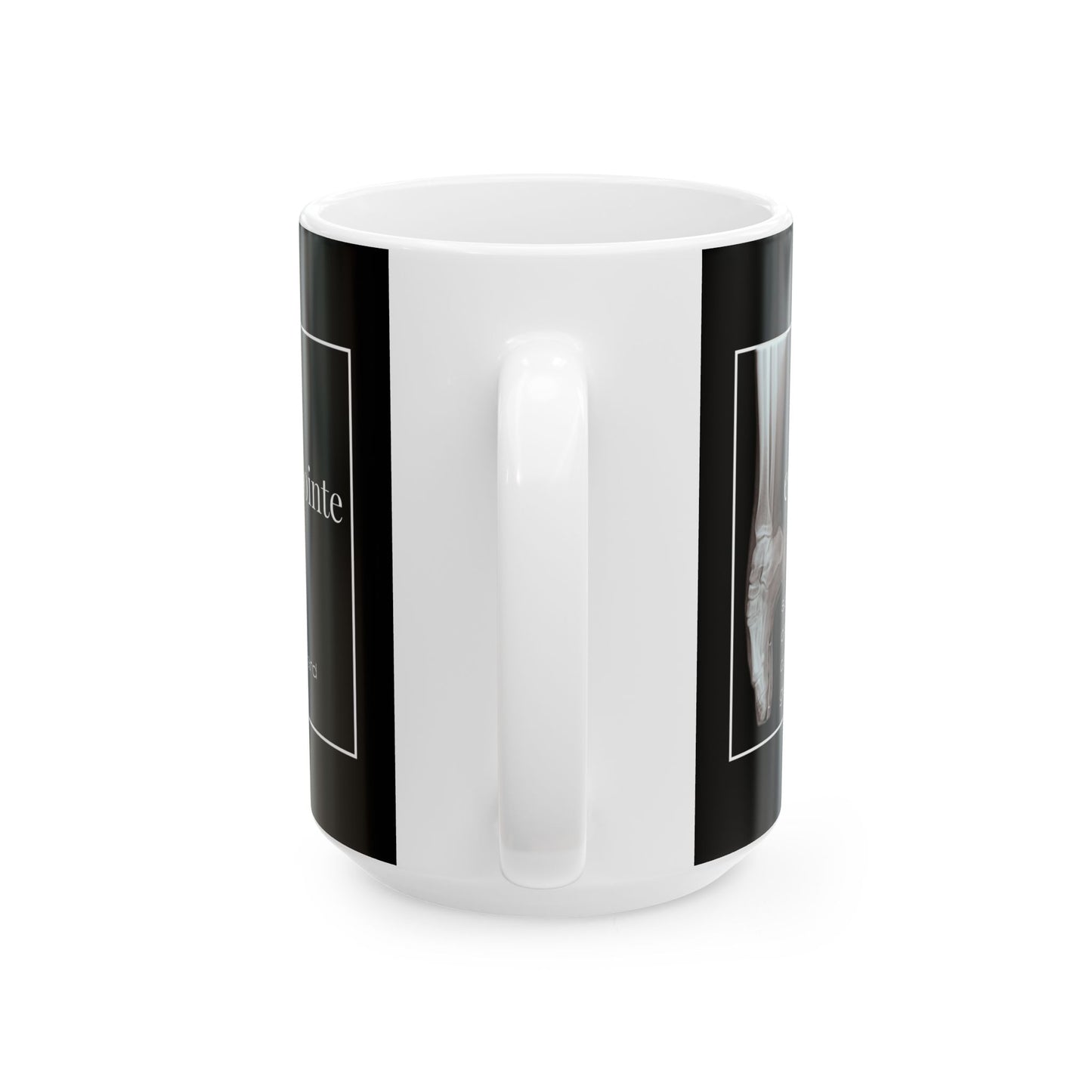 “I Dance En Pointe” Accent Coffee Mug – Ballet-Themed Personalized Mug with X-Ray Foot Design for Dancers, Teachers, and Ballet Lovers