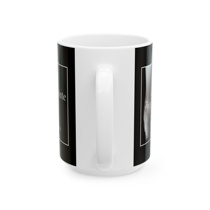 “I Dance En Pointe” Accent Coffee Mug – Ballet-Themed Personalized Mug with X-Ray Foot Design for Dancers, Teachers, and Ballet Lovers