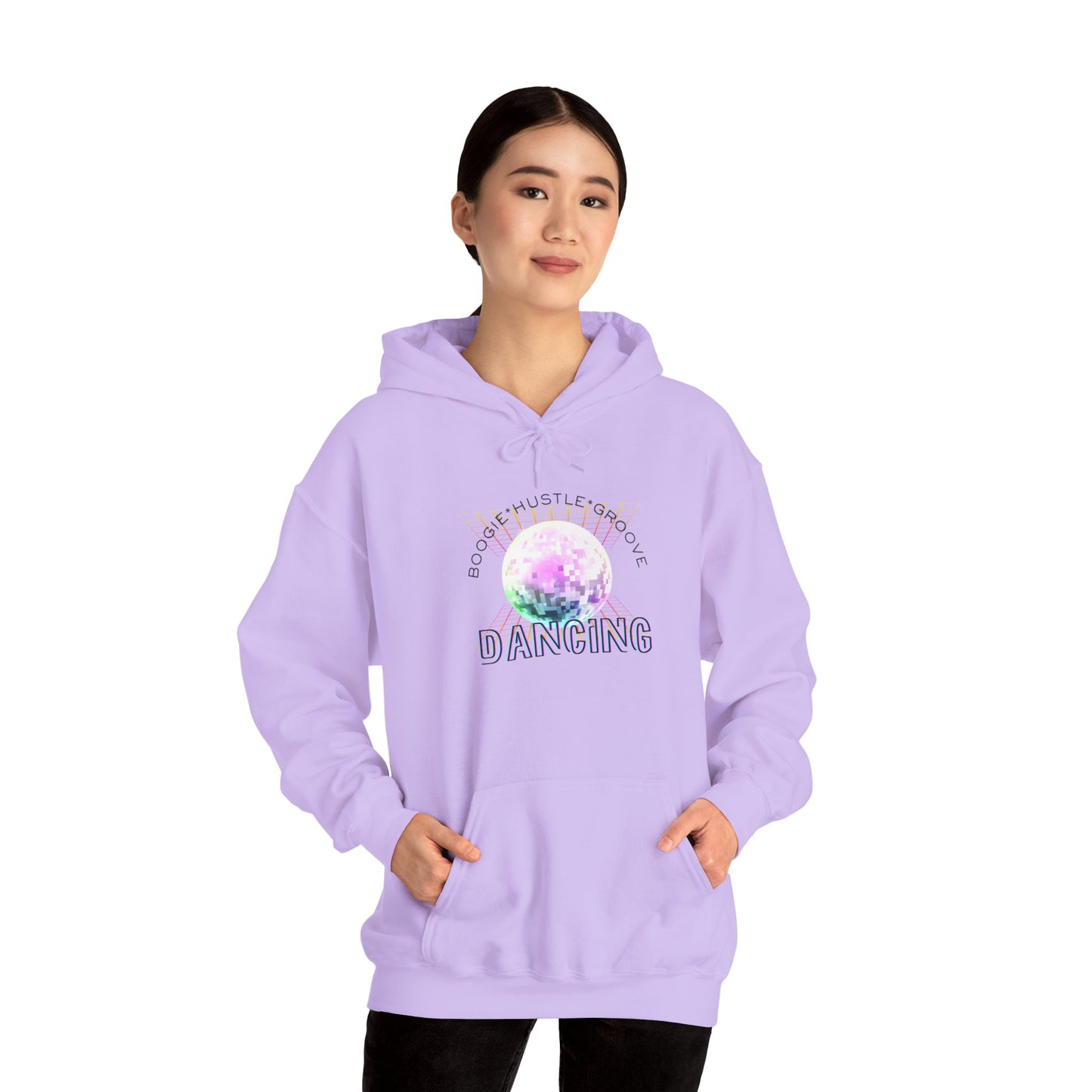 "Boogie, Hustle, Groove - Dancing" Streetwear Dance Graphic – Unisex Heavy Blend™ Hooded Sweatshirt