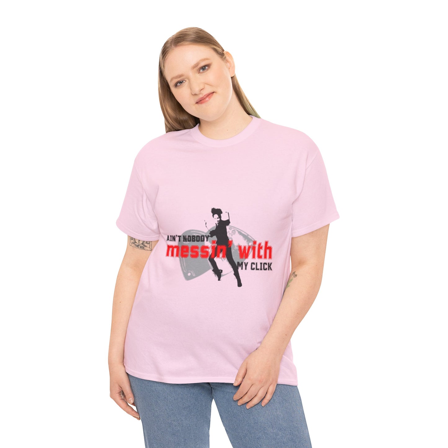 "Ain’t Nobody Messin’ With My Click" Tap Dance Tee – Unisex Heavy Cotton T-Shirt with Taps & Dancer Graphic
