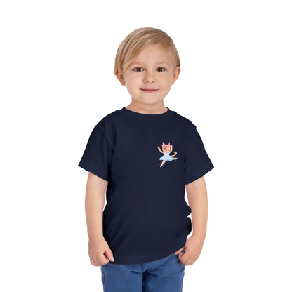 “Every Meow & Then I Dance” Adorable Dancing Cat Graphic | Cute Cat Dance T-Shirt for Toddlers & Little Ballet Lovers - Toddler Short Sleeve Tee