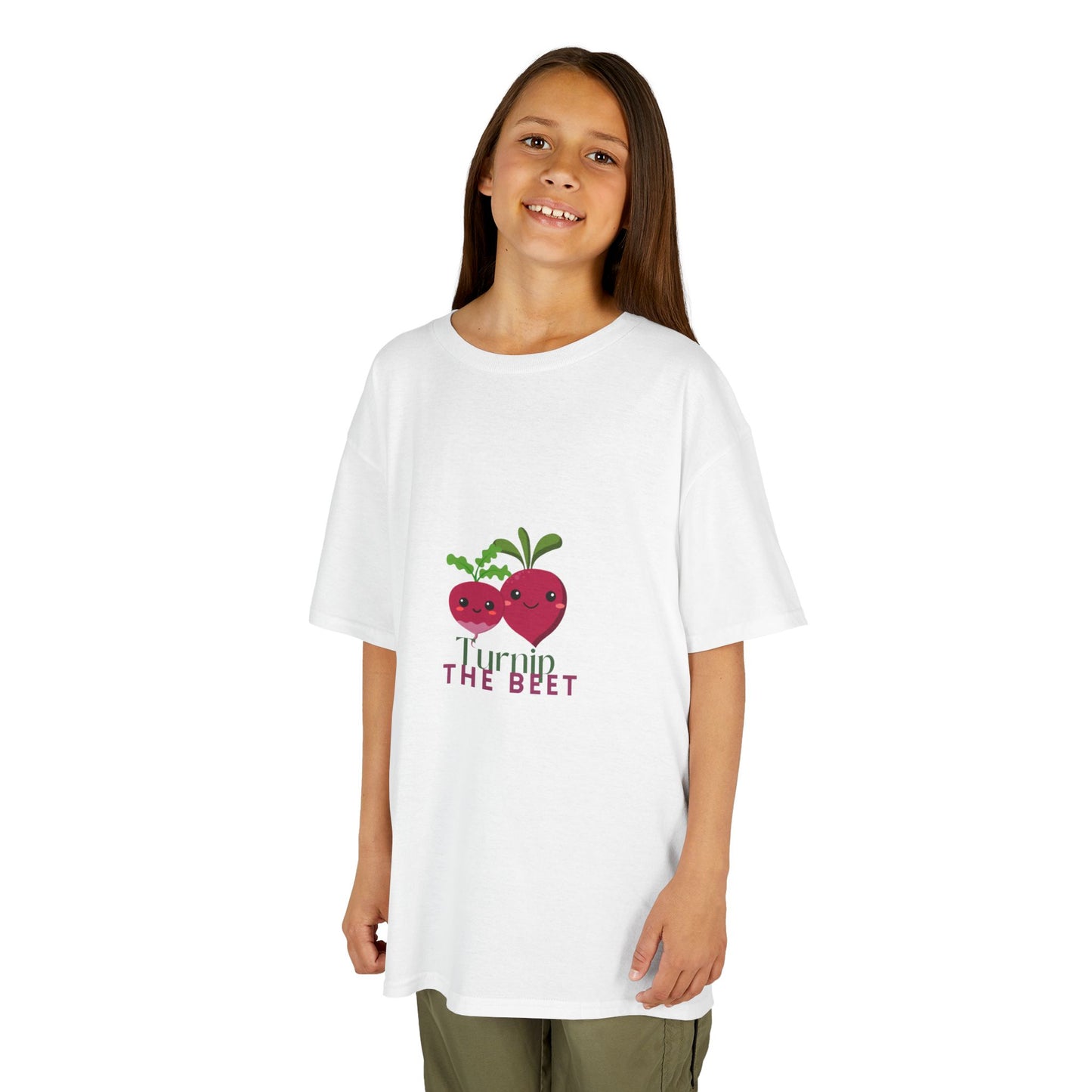 "Turnip the Beet" Youth Short Sleeve Tee – Cute Veggie Graphic Dance Pun Shirt for Kids