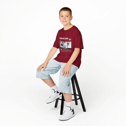 "Dancer" Youth Short Sleeve Tee – Streetwear-Style Breakdancer Graphic Hip Hop Dance Kids T-Shirt