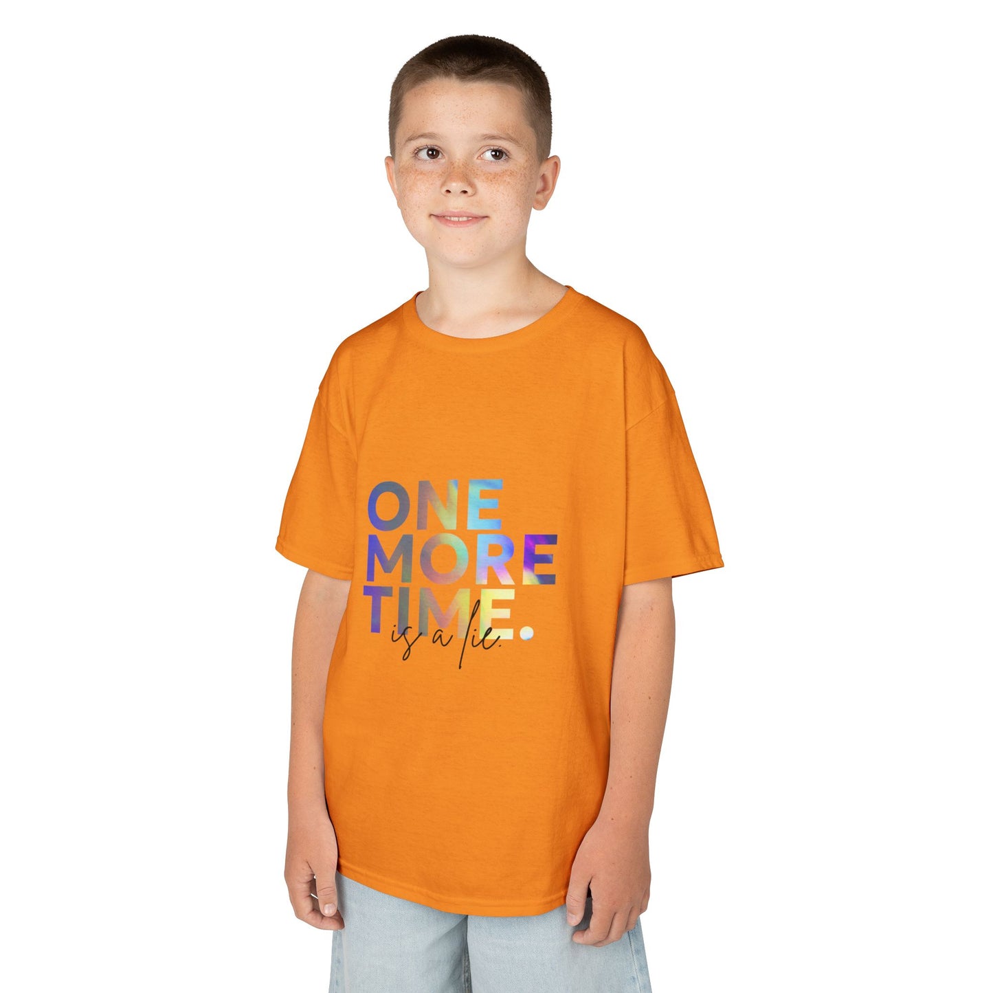 “One More Time is a Lie” Colorful Dancer Shirt – Funny Dance Practice Saying T-Shirt for Kids - Youth Dance Graphic Tee