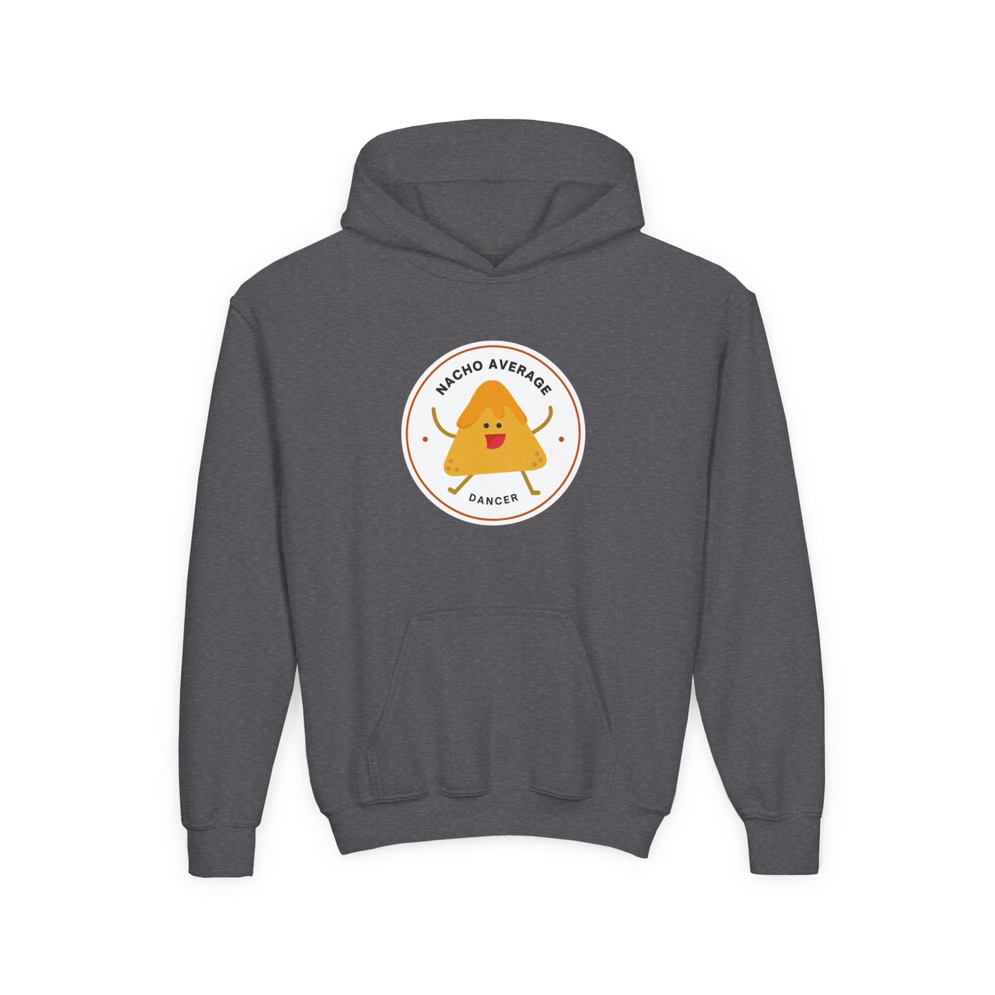 "Nacho Average Dancer" Youth Hooded Sweatshirt – Funny Dance Pun Nacho Graphic Hoodie for Kids and Teens