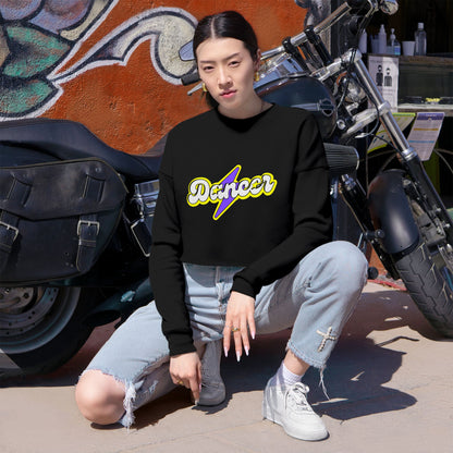 "Dancer" Women’s Cropped Dance Sweatshirt – Superhero-Inspired Graphic | Bold Dance Apparel for Strong, Empowered Movers