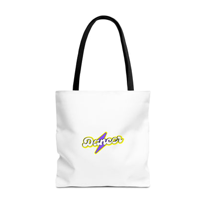 “Dancer” Superhero Graphic Canvas Tote Bag – Bold Dance Tote for Classes, Rehearsals & Everyday Use