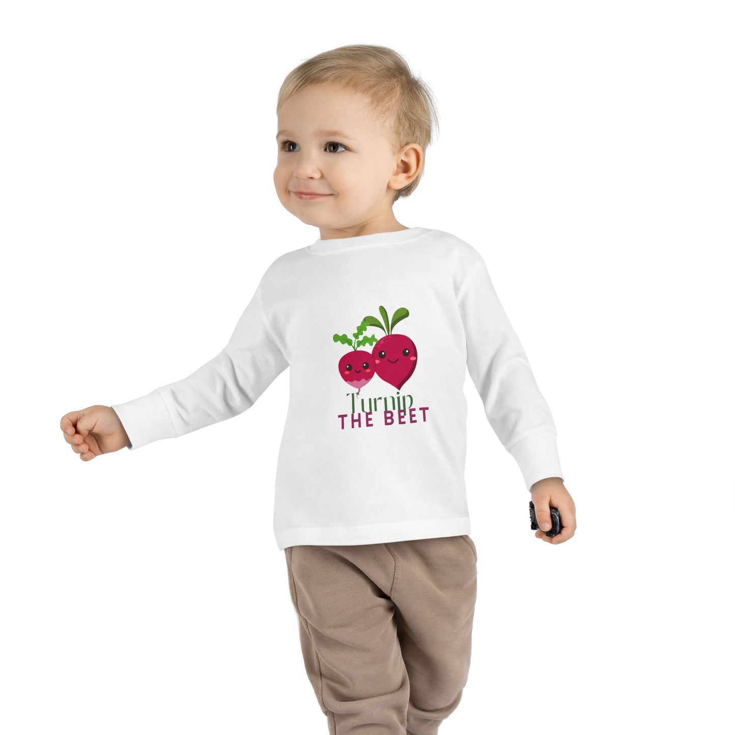 "Turnip the Beet" Toddler Dance T-Shirt – Cute Veggie Graphic Long Sleeve Tee for Kids