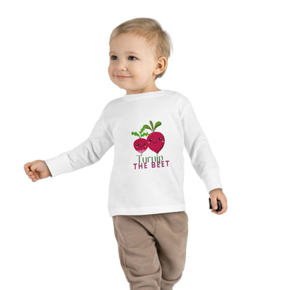 "Turnip the Beet" Toddler Dance T-Shirt – Cute Veggie Graphic Long Sleeve Tee for Kids
