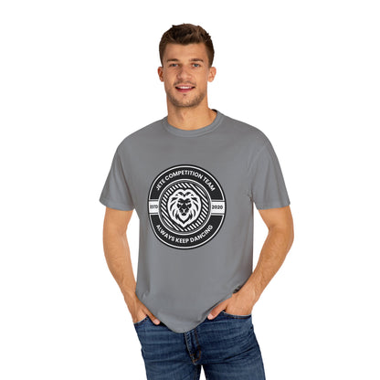 "Jeté Competition Team,  Always Keep Dancing" Unisex Garment-Dyed T-Shirt – Collegiate-Style Dance Graphic Tee – Shirt for Dancers & Teams