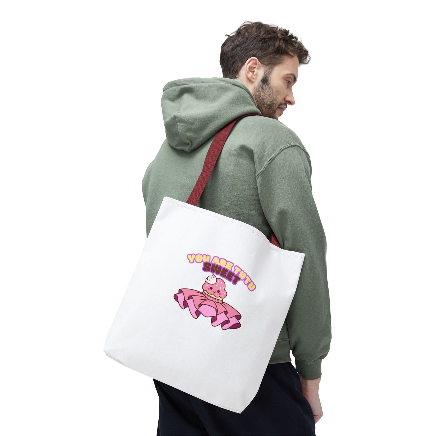 "You Are Tutu Sweet" Kawaii Cupcake Dance Tote Bag – Cute Canvas Bag for Dancers, Dance Moms & Ballet Lovers | Dance Gift Idea