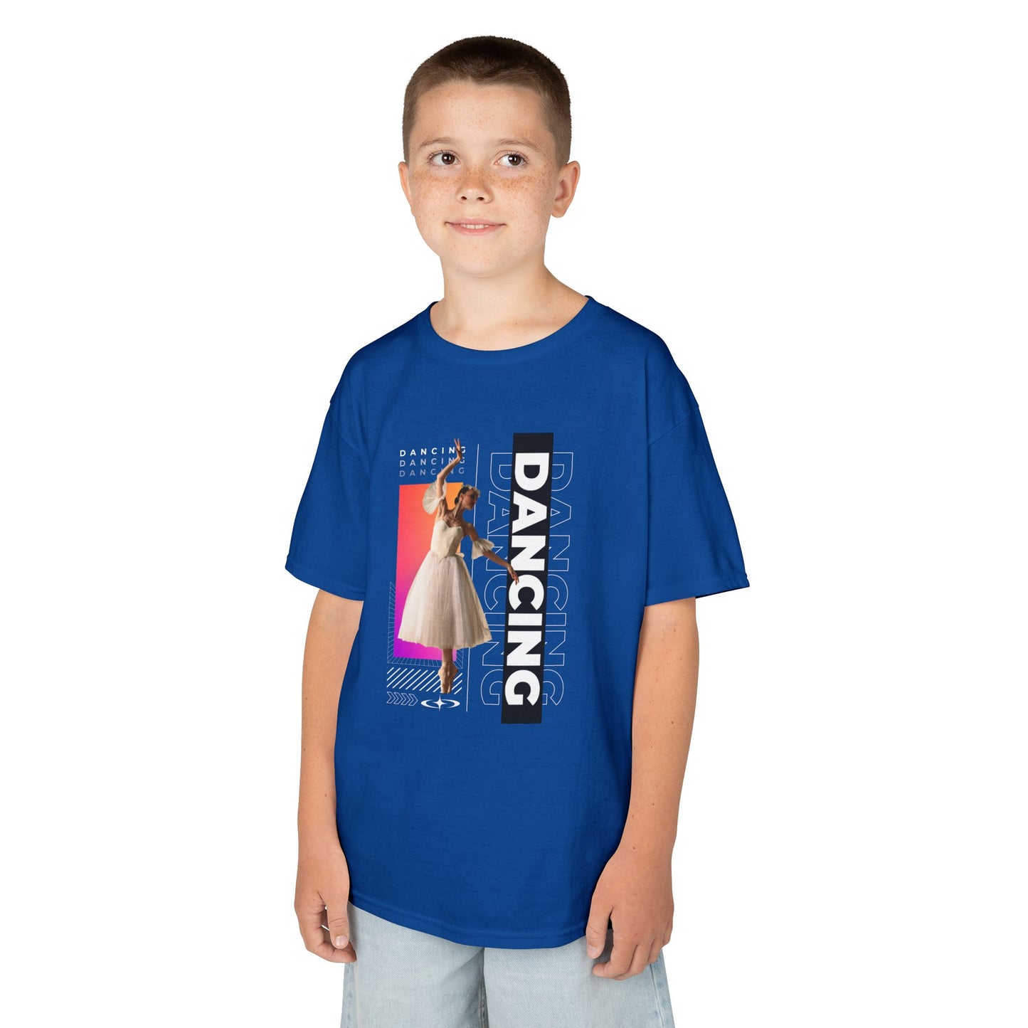 “Dancing” Youth Short Sleeve T-Shirt – Streetwear-Inspired Female Dancer Graphic – Trendy Kids Dance T-Shirt for Girls