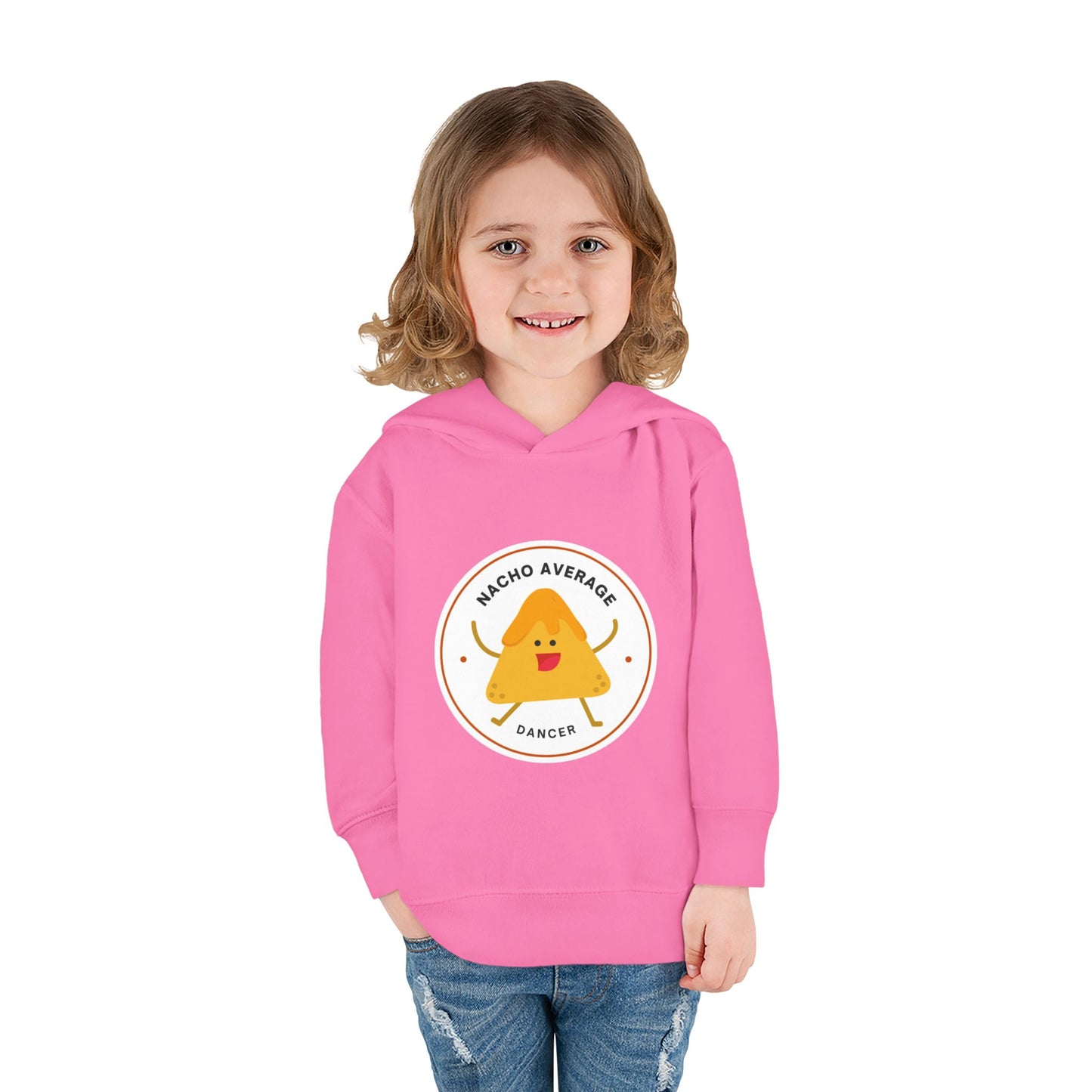 "Nacho Average Dancer" Pullover Fleece Sweatshirt with Cute Nacho Graphic | Funny Dance Gift for Kids - Toddler Dance Hoodie