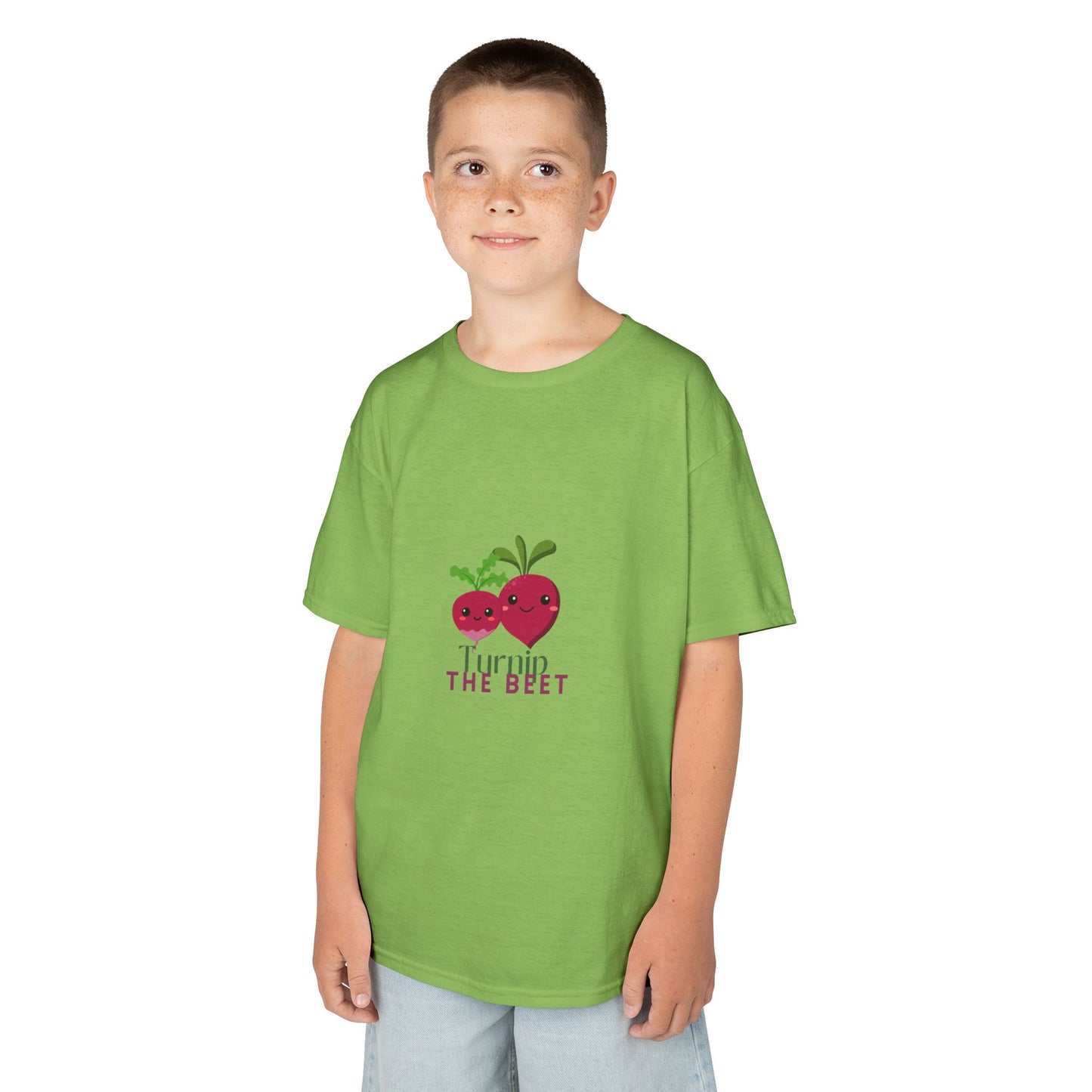 "Turnip the Beet" Youth Short Sleeve Tee – Cute Veggie Graphic Dance Pun Shirt for Kids