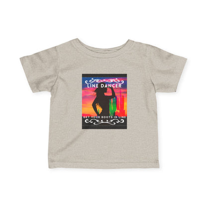 "Line Dancer, Get Your Boots in Line" Western-Inspired Graphic – Infant Fine Jersey Dance Tee