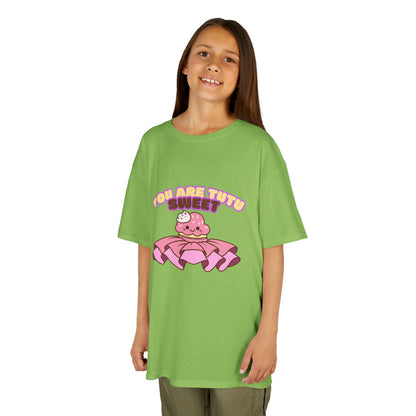 "You Are Tutu Sweet" Youth Short Sleeve Tee – Kawaii Cupcake in Tutu Graphic Dance Shirt for Kids and Ballet Lovers