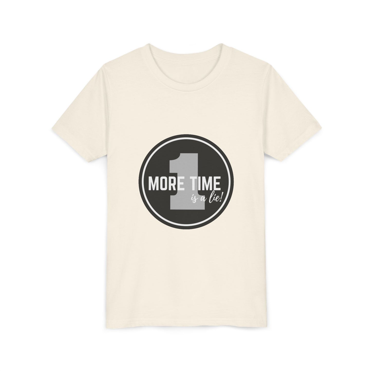 “One More Time is a Lie” Bold Emblem Dancer Graphic T-Shirt for Kids – Funny Dance Rehearsal Shirt - Youth Dance Tee