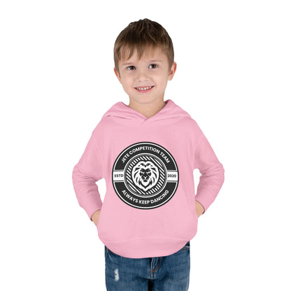 “Jeté Competition Team: Always Keep Dancing” Toddler Pullover Fleece Hoodie – Collegiate Dance Graphic |  Sweatshirt for Kids