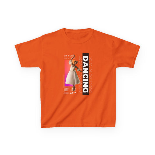 “Dancing” Youth Short Sleeve T-Shirt – Streetwear-Inspired Female Dancer Graphic – Trendy Kids Dance T-Shirt for Girls