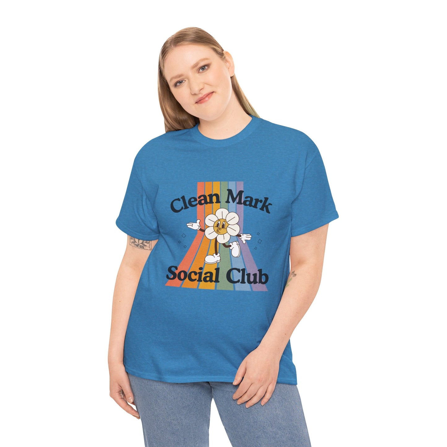 “Clean Mark Social Club” Unisex Heavy Cotton T-Shirt – Streetwear-Inspired Dance Graphic Tee for Adults & Kids