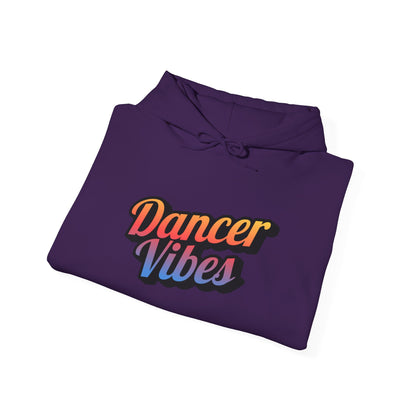 "Dancer Vibes" Unisex Hooded Sweatshirt – Colorful Retro Dance Graphic Hoodie for Dance Lovers