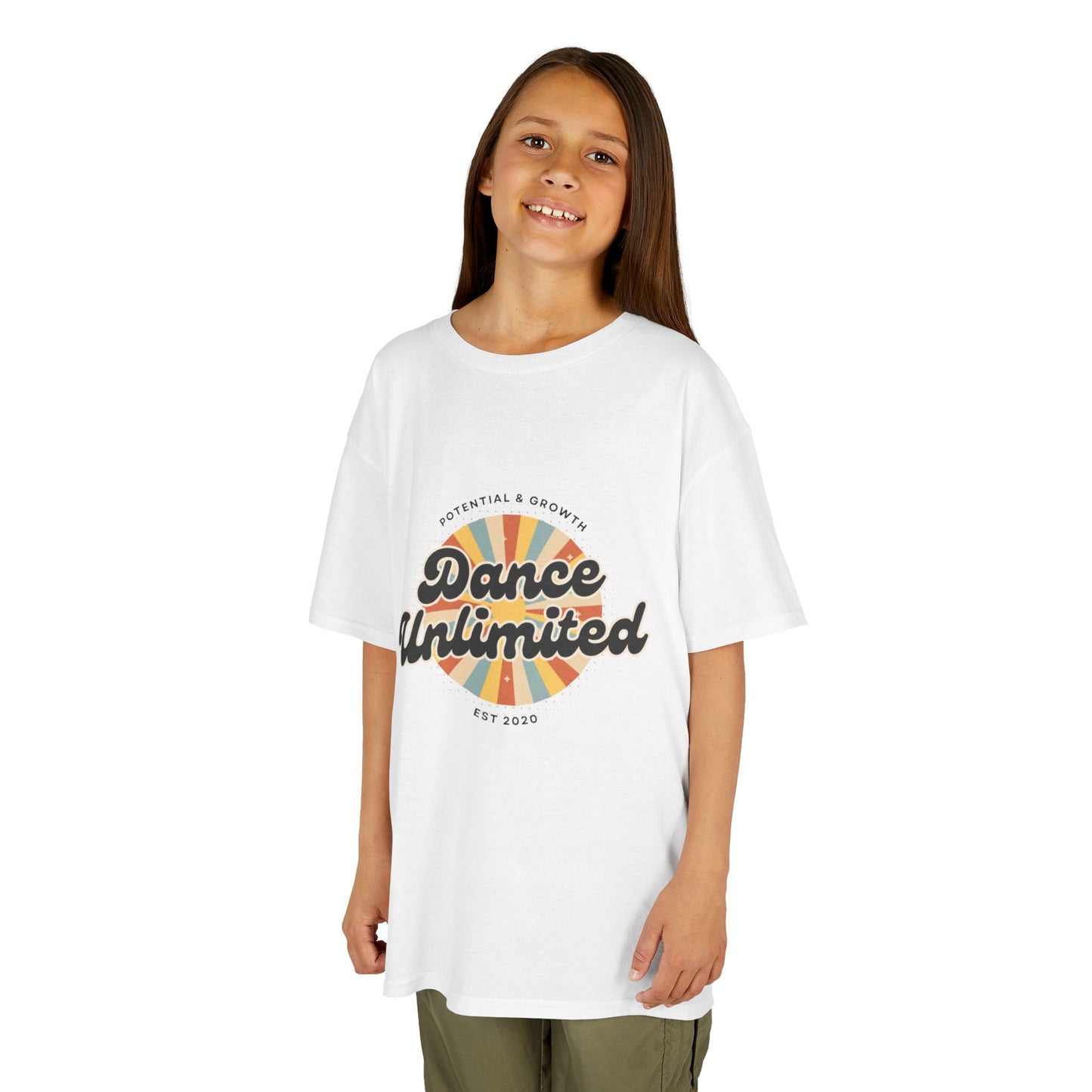 “Dance Unlimited: Potential & Growth” Retro Graphic T-Shirt for Kids – Motivational Dance Shirt - Youth Dance Inspiration Tee