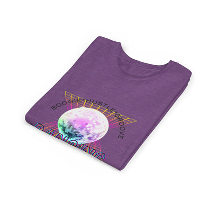 "Boogie, Hustle, Groove - Dancing" Streetwear Dance Graphic – Youth Short Sleeve Tee