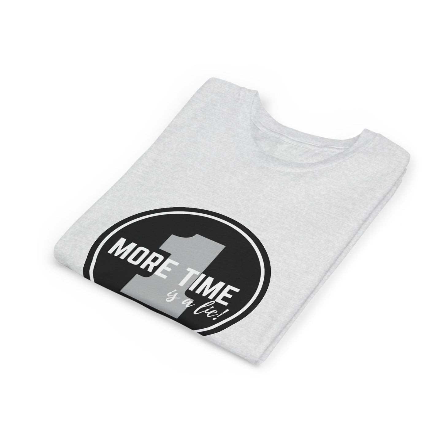 “One More Time is a Lie” Bold Emblem Dancer Graphic T-Shirt for Kids – Funny Dance Rehearsal Shirt - Youth Dance Tee