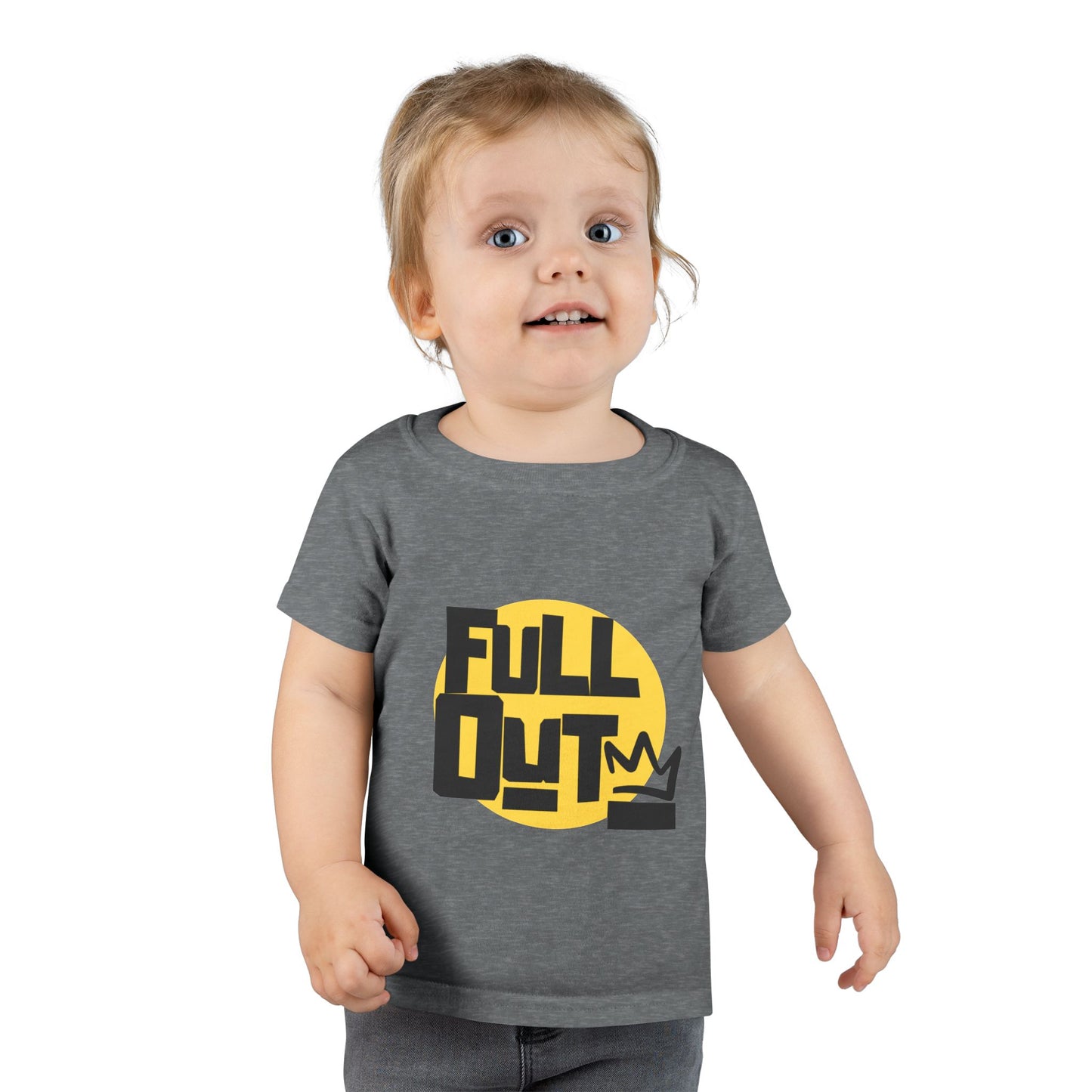 "Full Out" Toddler Dance T-Shirt – Bold Streetwear-Inspired Graphic Short Sleeve Tee for Kids