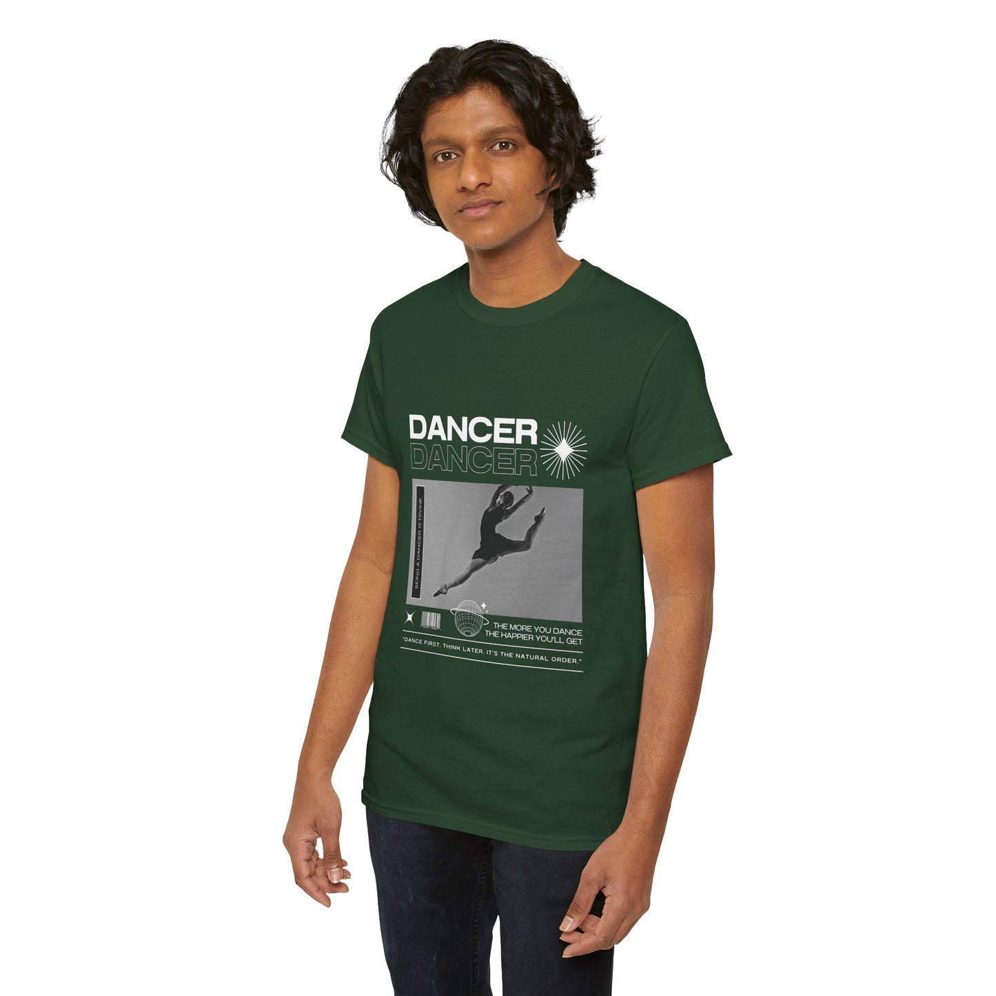 “Dancer” Mottos Streetwear Tee – Unisex Heavy Cotton Dance T-Shirt with Bold Graphic