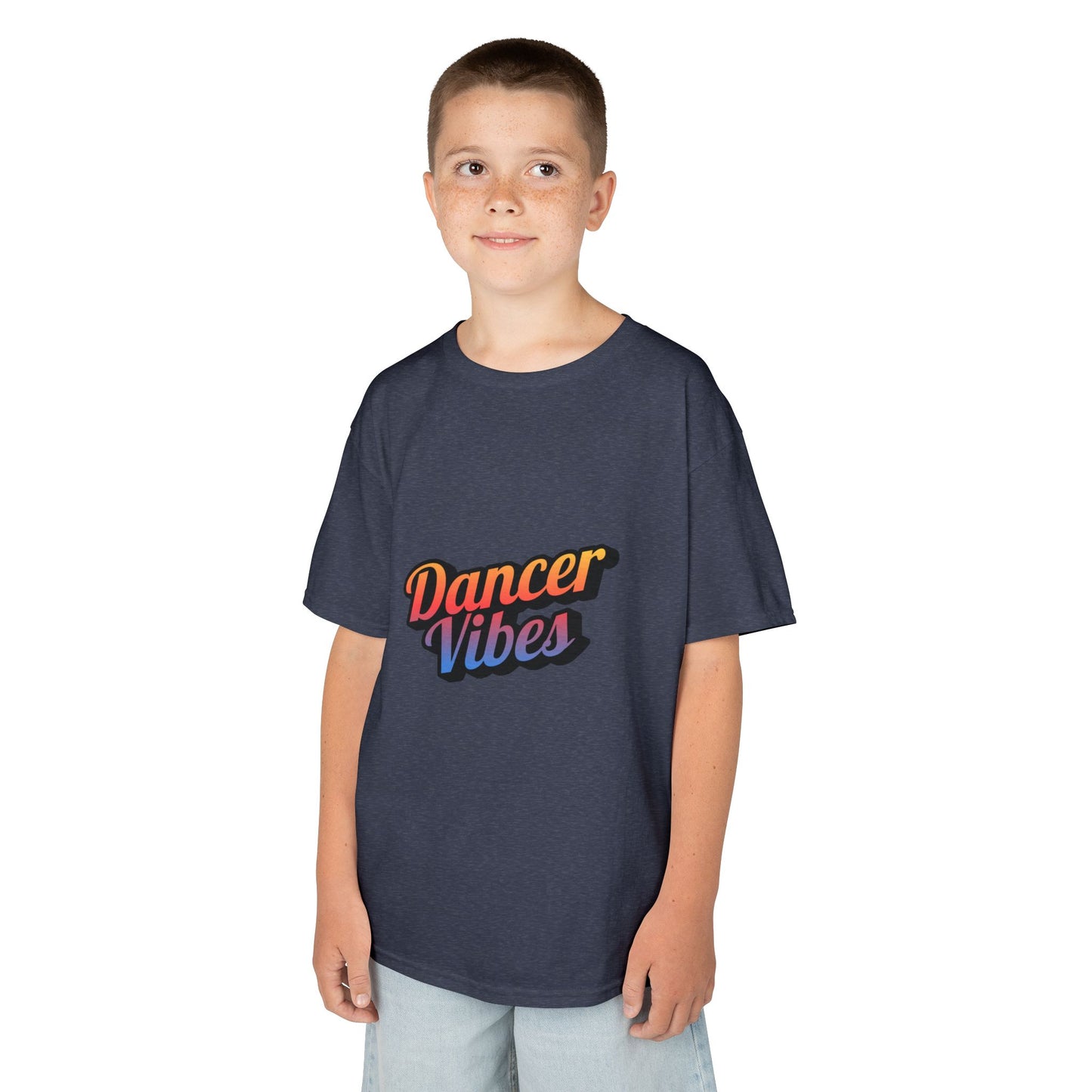 “Dancer Vibes” Colorful Graphic Tee for Kids | Dance-Themed Short Sleeve Shirt - Youth Dance T-Shirt