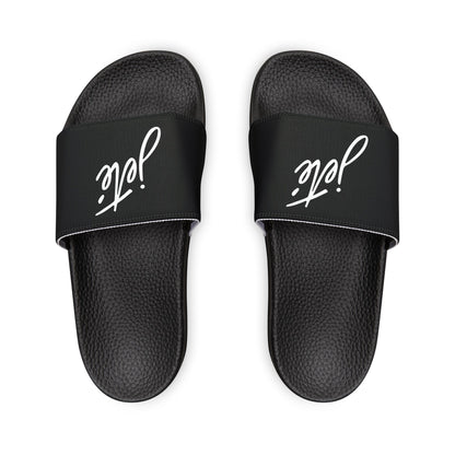 MEN'S SIZES - “Jeté” Official Logo Dance -Inspired Custom Footwear | Men’s Sandal Slides with Removable Straps