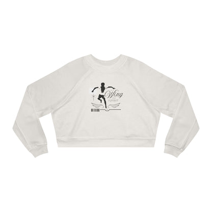 “On a Wing and a Prayer” Tap Dancer One-Footed Wing Graphic | Streetwear-Inspired Tap Dance Sweatshirt for Dancers & Performers - Women’s Cropped Sweatshirt