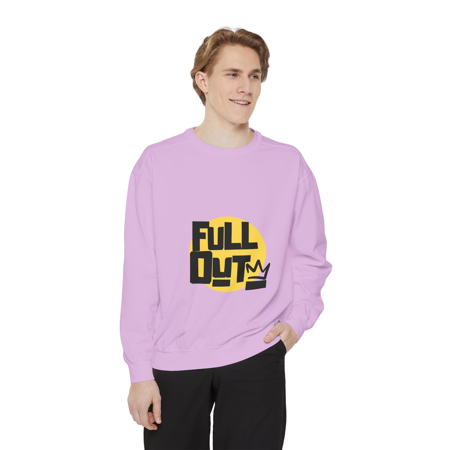 "Full Out" Unisex Lightweight Crewneck Sweatshirt – Bold Streetwear-Inspired Dance Graphic Pullover for Dancers & Performers