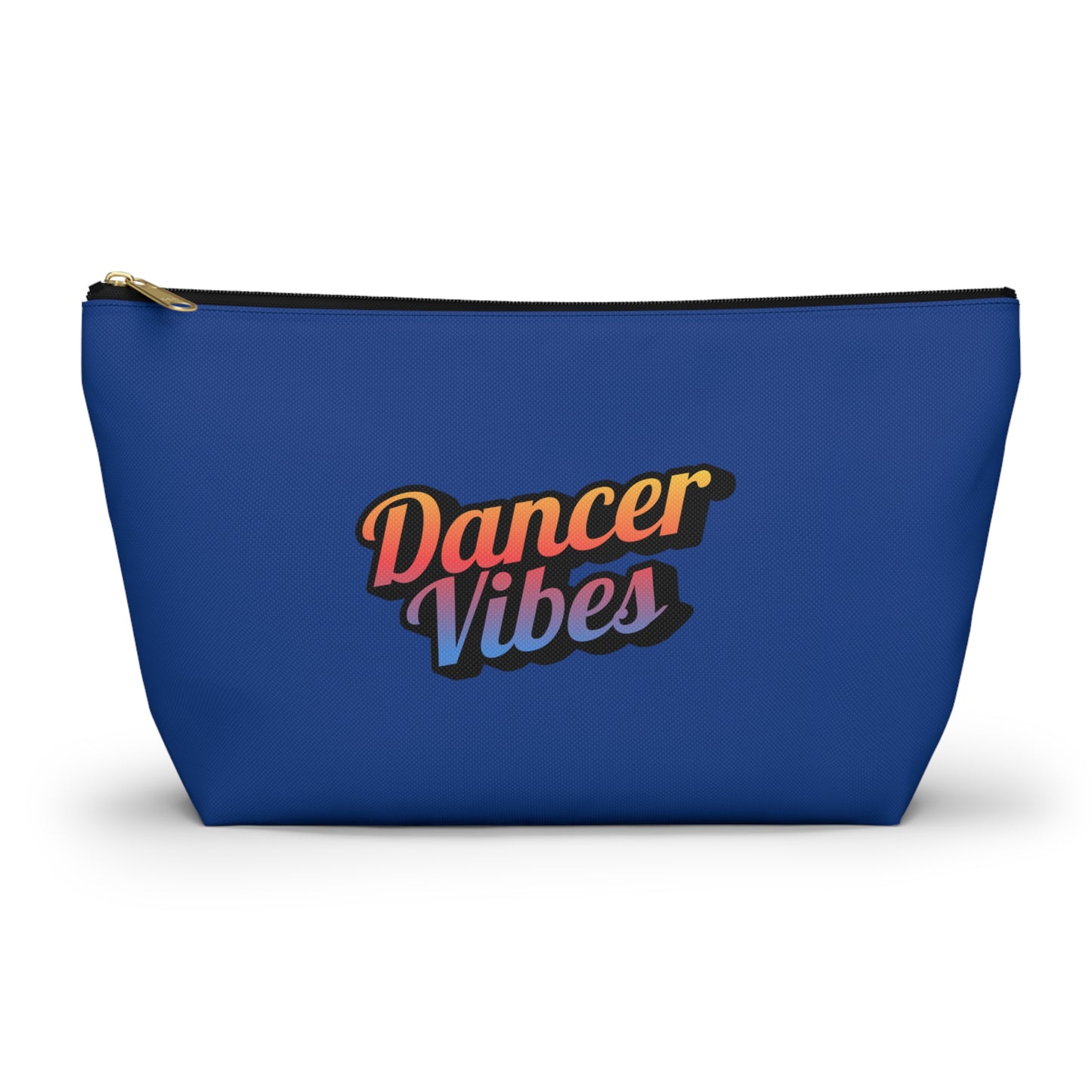 "Dancer Vibes" Makeup Bag – Colorful Text-Based Dance Graphic – Fun Dance-Themed Zipper Pouch for Cosmetics, Accessories & Travel Essentials