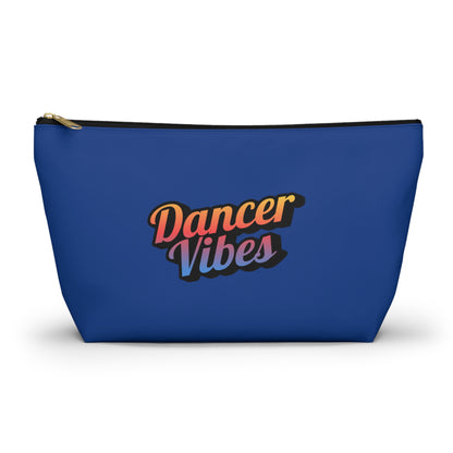 "Dancer Vibes" Makeup Bag – Colorful Text-Based Dance Graphic – Fun Dance-Themed Zipper Pouch for Cosmetics, Accessories & Travel Essentials