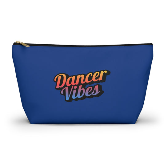 "Dancer Vibes" Makeup Bag – Colorful Text-Based Dance Graphic – Fun Dance-Themed Zipper Pouch for Cosmetics, Accessories & Travel Essentials