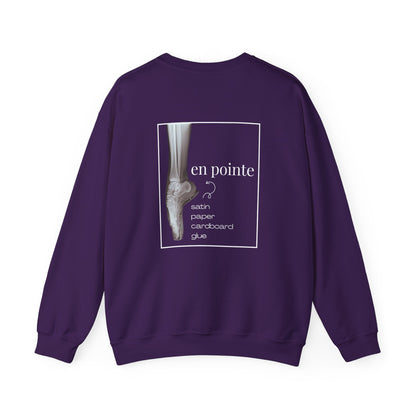 “I Dance en Pointe” - Optional Personalized Sleeve - Ballet Unisex Heavy Blend™ Crewneck Sweatshirt with Front and Back Print