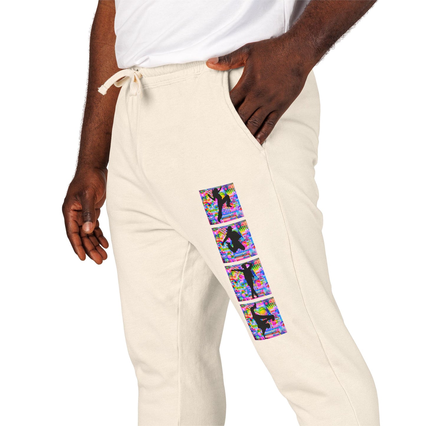 Levels Premium Collection Dancer Sweatpants – Vibrant Unisex Streetwear Joggers with Bold Dancer Silhouette Graphic