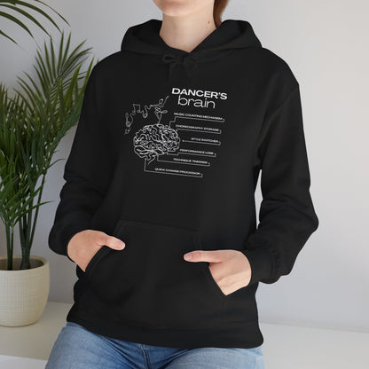 "Dancer’s Brain" Unisex Hoodie – Funny Dance-Themed Hoodie for Teens and Adults with Personalization Option and Cute Dancer Brain Graphic