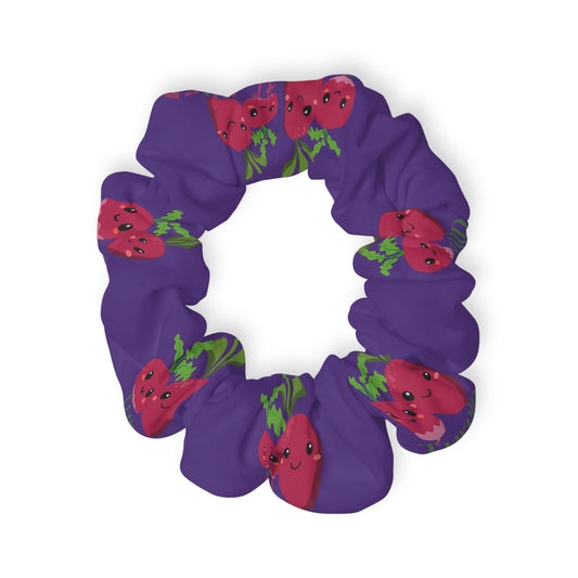 "Turnip the Beet” Scrunchie – Funny Dance Pun Hair Accessory with Cute Pepper Graphic